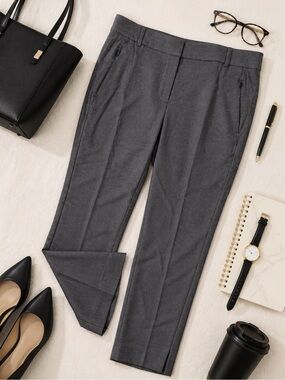 Lane Bryant Womens Black White Micro Dot‎ Ankle Dress Pants Size 18 Tapered Leg